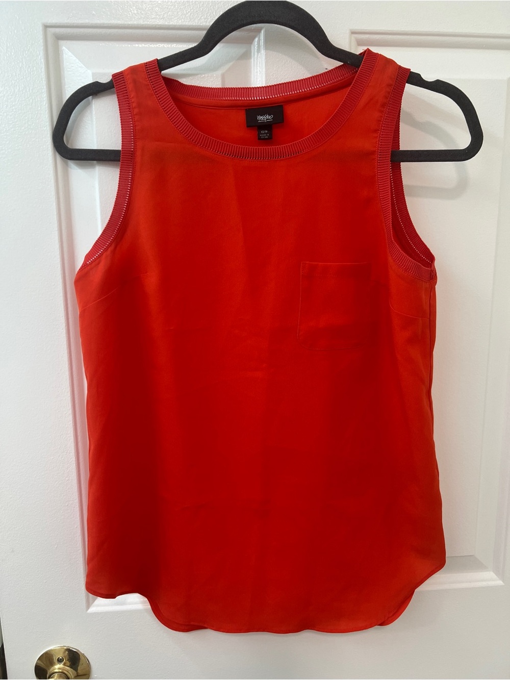 Massimo Red Sleeveless Pocket Tank